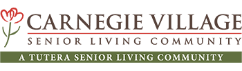 Logo for Carnegie Village, a Tutera Senior Living Community.